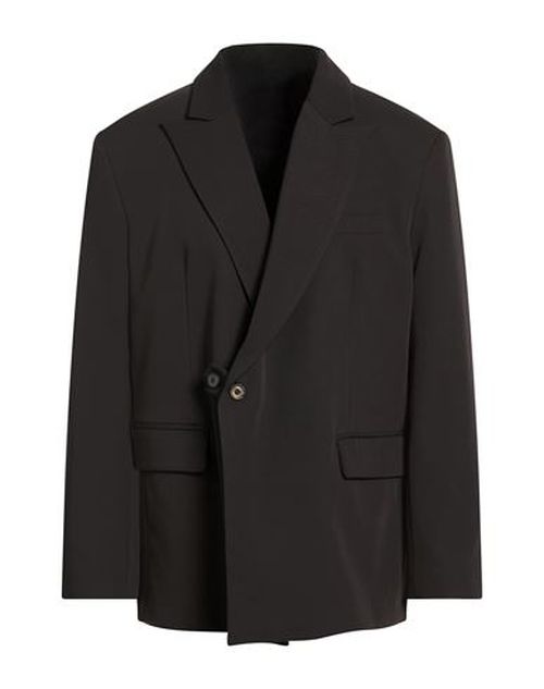 Man Blazer Black Size L Polyester, Viscose, Elastane