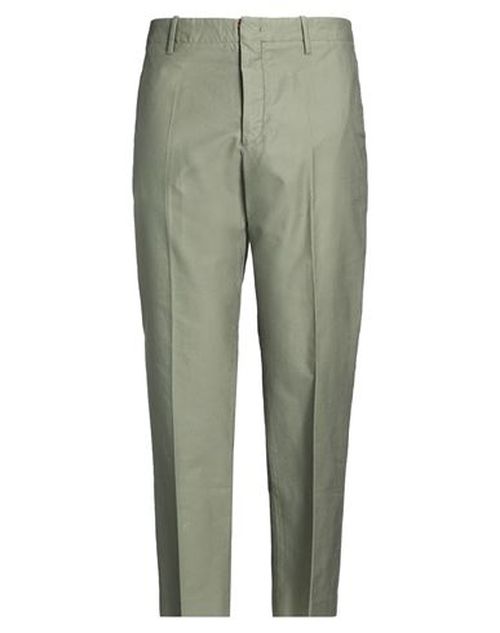 Man Pants Light green Size 36 Cotton
