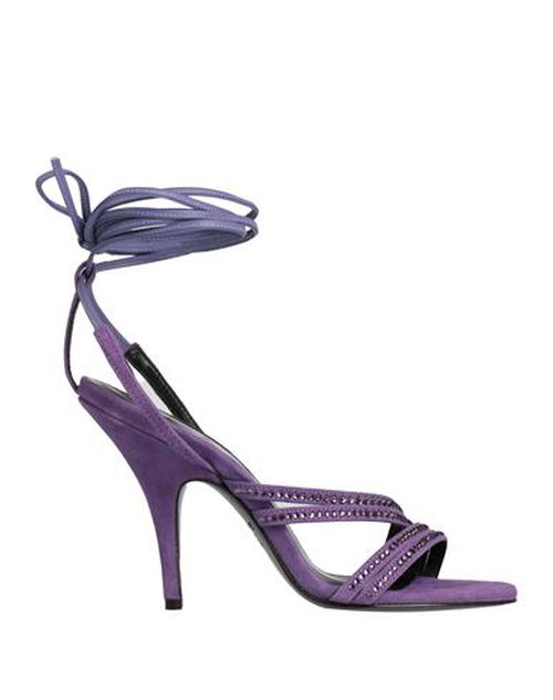 Patrizia Pepe Woman Sandals Purple Size 7 Leather