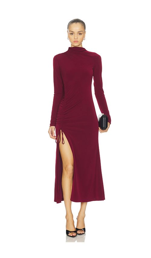 Katie May Sonnet Dress in Burgundy. XS. Also in