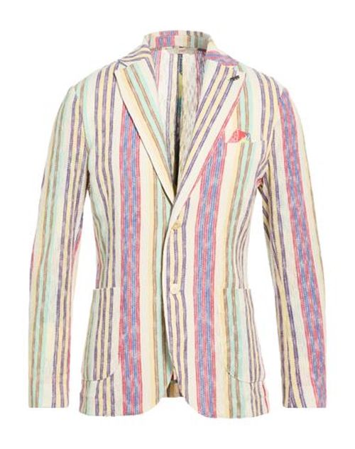 Man Blazer Ivory Size 38 Cotton, Polyester