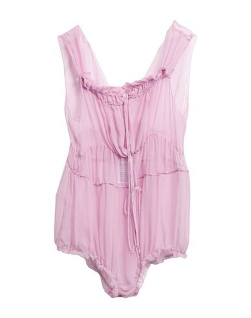 Woman Bodysuit Pink Size 8 Silk