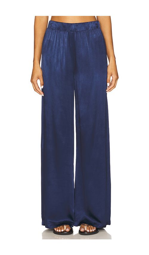 LA Made Call Chill Silky Wide Leg Long Pant in Dark Night.  XL also in L, M