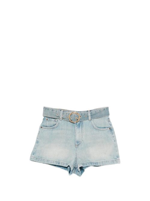 Denim Shorts With Belt