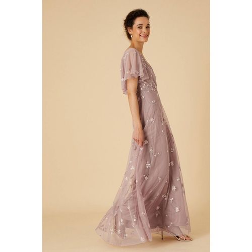 Monsoon Women's 'Rhonda' Embellished Maxi Dress in Brown
