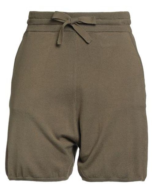 Woman Shorts & Bermuda Shorts Military green Size M Organic cotton, Elastane