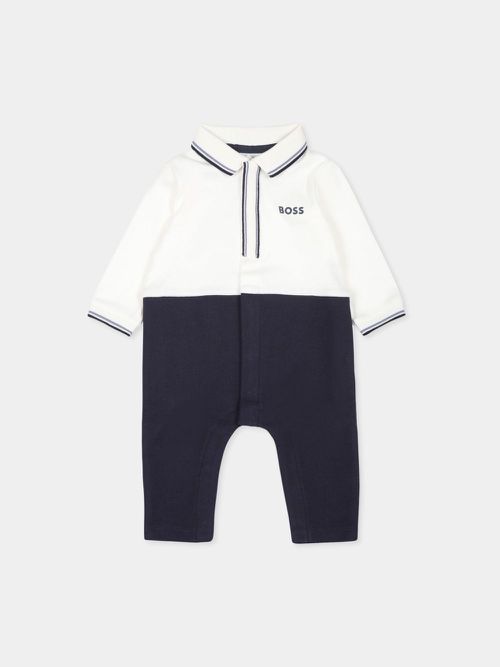 Stripe detailing romper - White