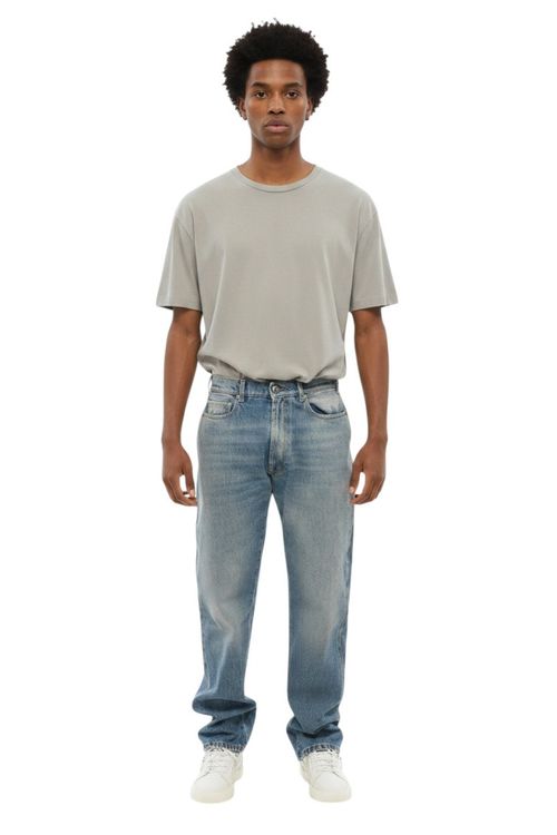 Blue Mid Rise Jeans