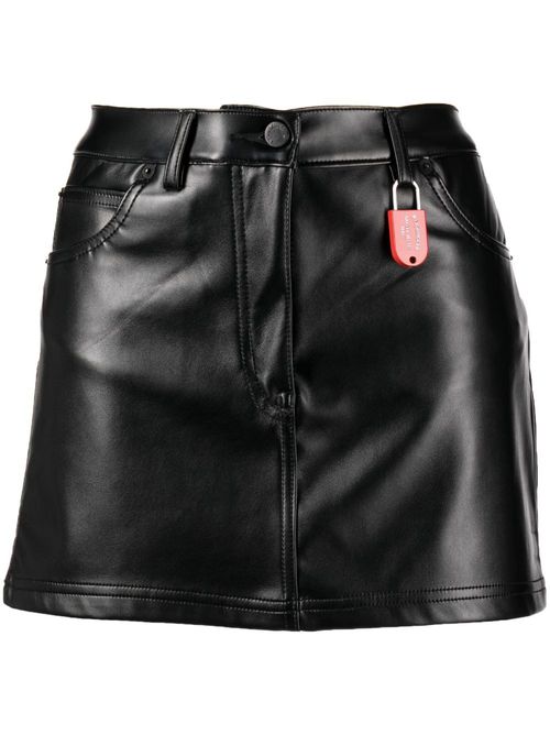 Sofia logo-patch skirt - Black