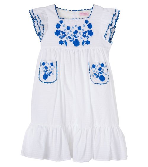 Evelyn embroidered cotton dress