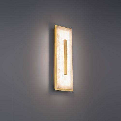 Aged Brass LED Wall Sconce from the Clarice Collection