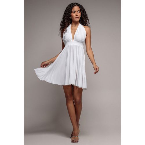 Goddiva Soft Touch Multiway Skater Mini Dress - White