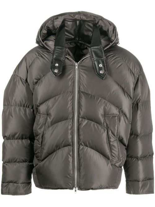 Hooded padded jacket - Grey