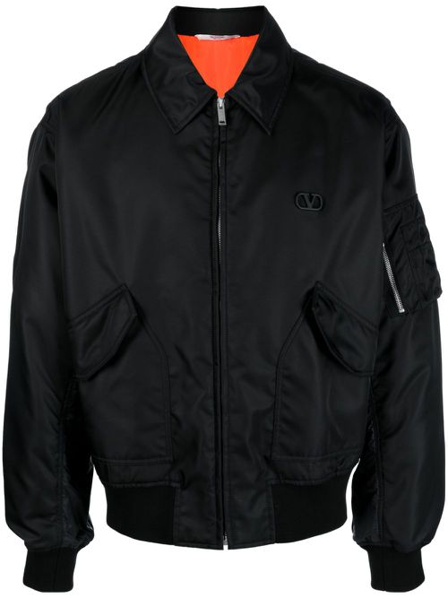 VLogo Signature bomber jacket - Black