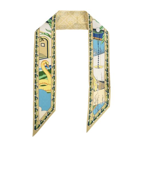 Printed silk scarf