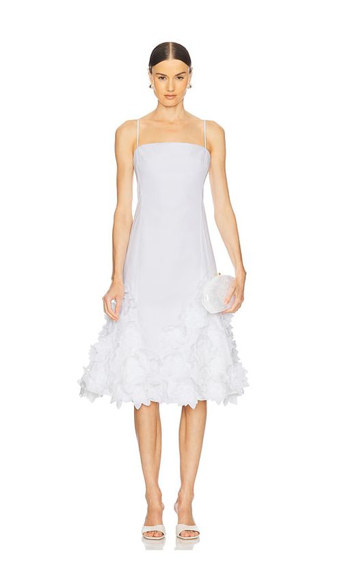 SIMKHAI Bella Floral Dress in White. - 0 also