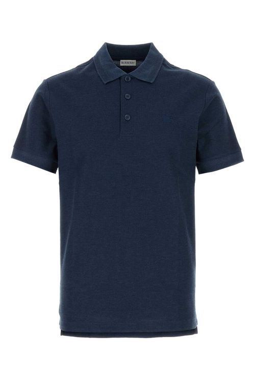 Piquet Cotton Polo Shirt — Navy