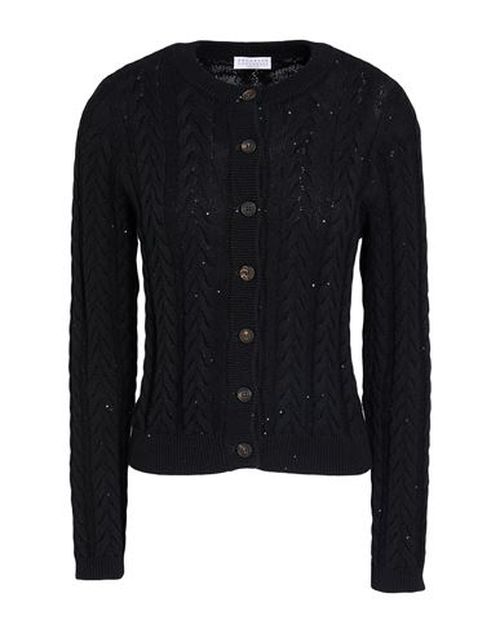 Woman Cardigan Black Size M Cotton, Polyester