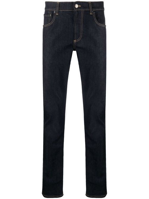 Straight-leg denim trousers - Blue