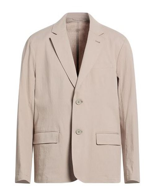 Man Blazer Khaki Size 40 Cotton, Elastane