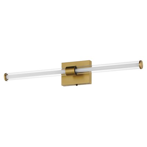 Natural Aged Brass LED Bath Vanity from the Fuse Collection
