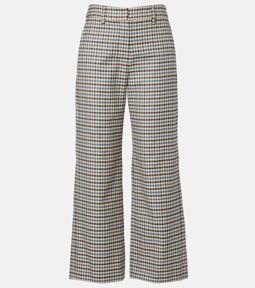 Michelle wool and cotton wide-leg pants