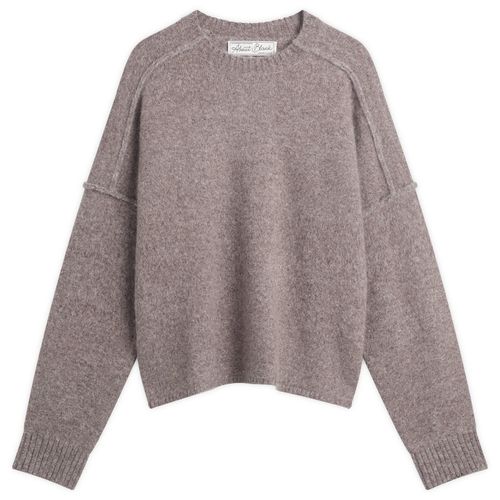 Men's Exposed Mock Neck Jumper in Biscuit