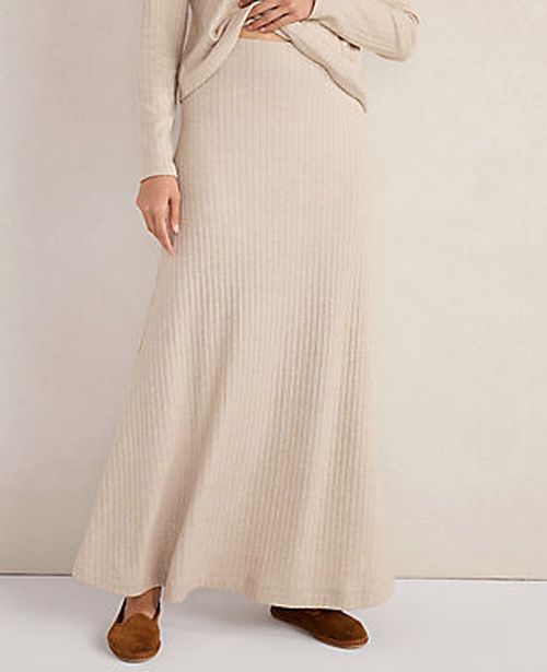 Ann Taylor Haven Well Within Lurex Rib Knit Maxi Skirt