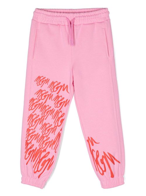 Logo-print track pants - Pink