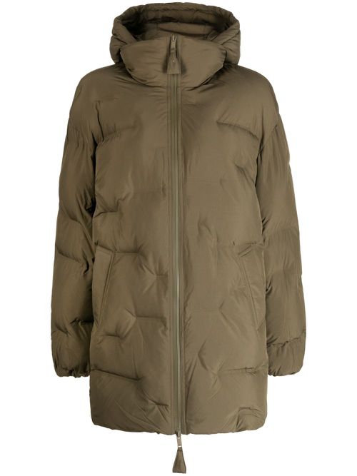 Hooded puffer coat - Green