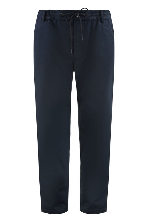 Cotton Gabardine Wide-Leg Tailored Pants