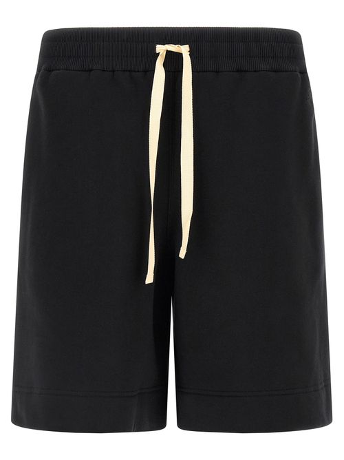 Cotton Bermuda Shorts — Black