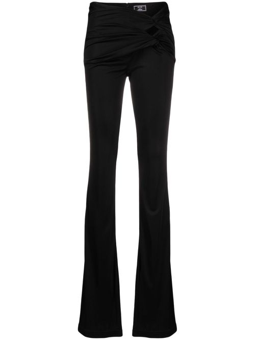 X Dua Lipa knotted flared trousers - Black