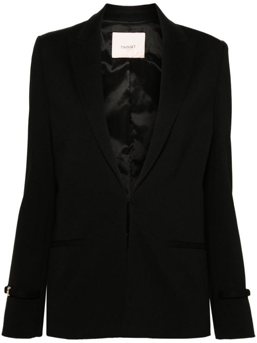Strap-detail blazer - Black