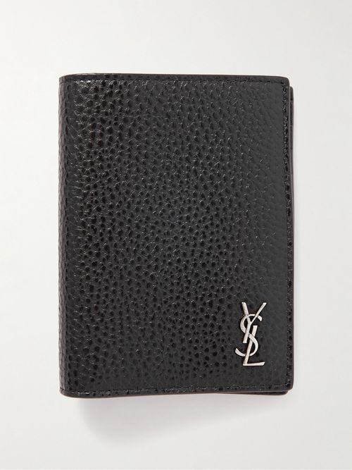 Men - Tiny Cassandre Logo-Appliquéd Full-Grain Leather Bifold Wallet