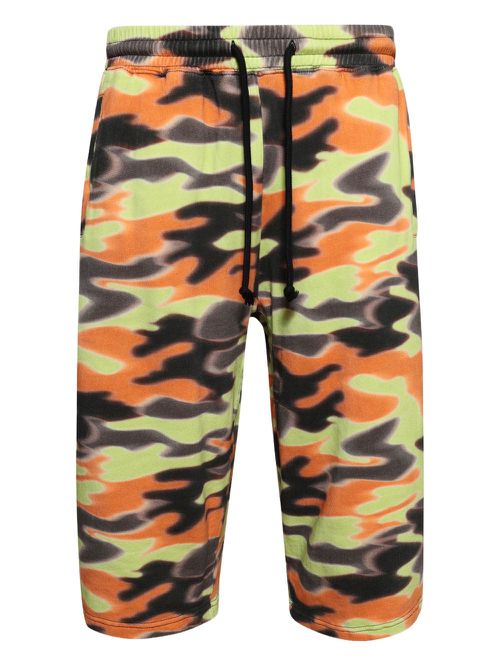 Camouflage-print shorts - Green