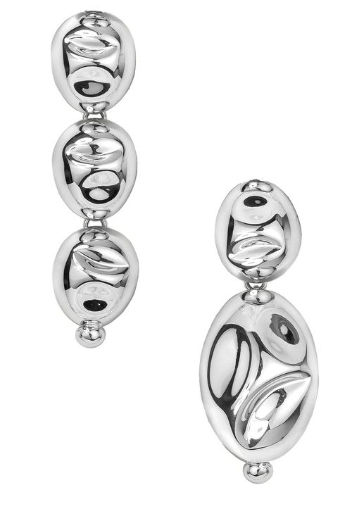 SORDO Puerto Earrings in Silver Plated Brass - Metallic Silver.  a