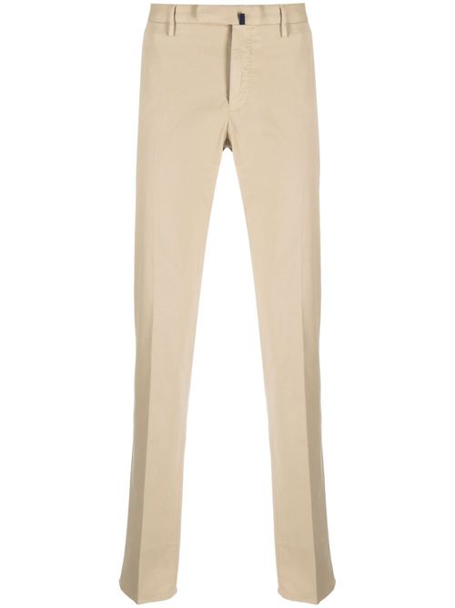 Pressed-crease slim-cut chinos - Neutrals