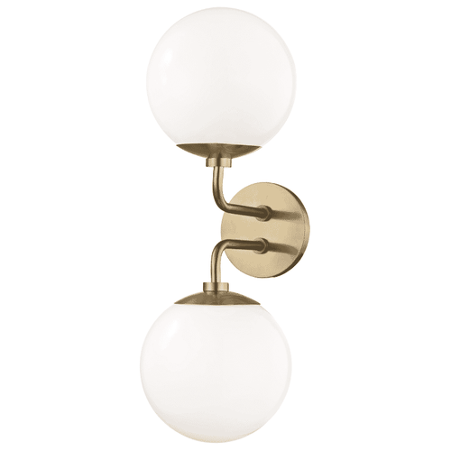 Mitzi Stella 2-Light 20" Wall Sconce in Aged Bra