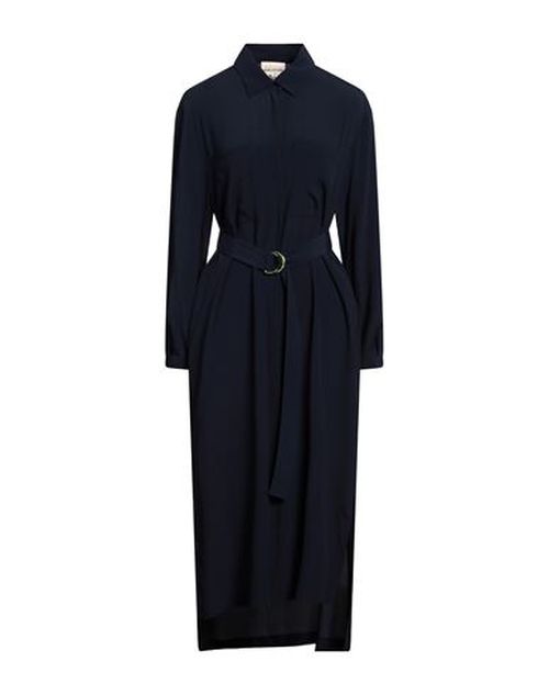 Semicouture Woman Midi dress Navy Size 10 Acetate, Silk