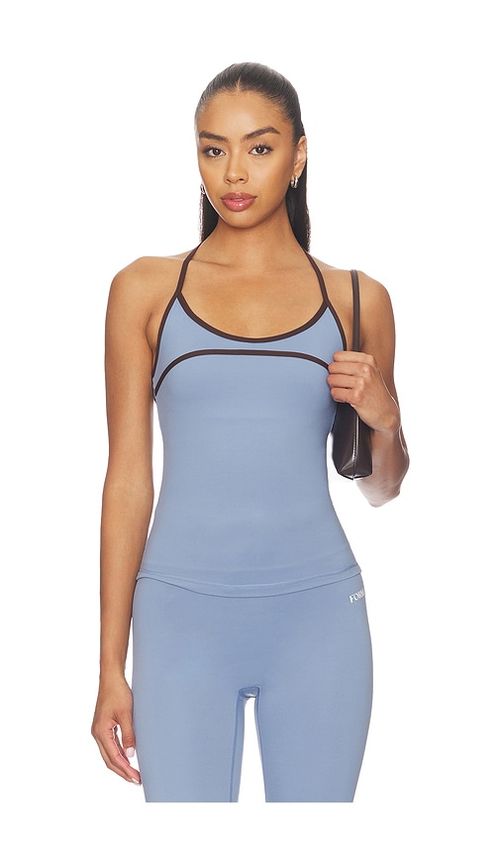 FORM Scoop Contrast Cami Top in Blue. XS. Also in