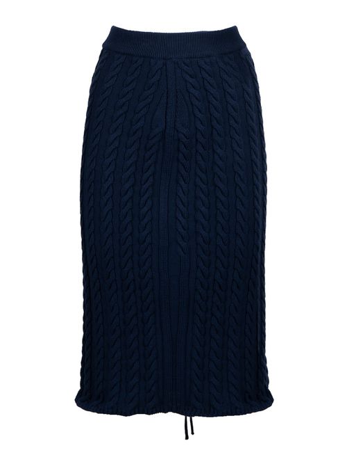 Cable lace up midi skirt