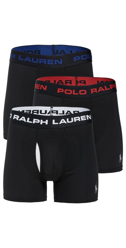 Perfect Pouch Mesh Boxer Briefs 3 Pack Polo Black