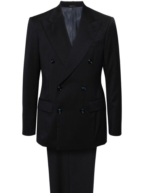 Peak-lapel double-breasted suit - Blue