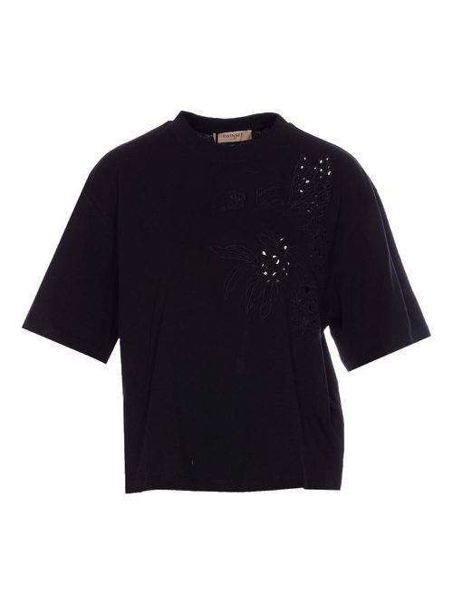 TWINSET embroidered T-shirt - Black