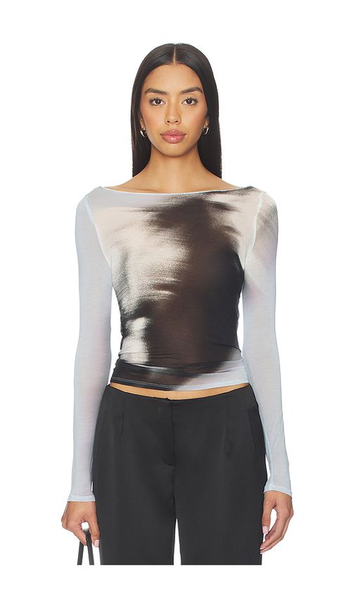 Miaou Amelia Top in Grey. L. Also in