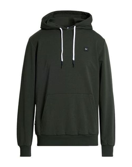 Man Sweatshirt Dark green Size S Cotton, Elastane