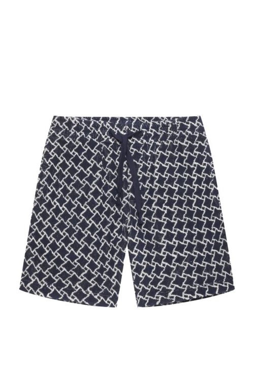 Trevone Geo Shorts — Navy
