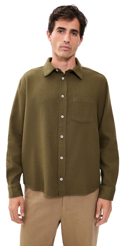 Atlas Button Down Shirt Moss