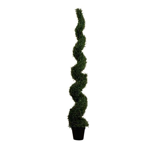 8' Uv Resistant Artificial Rosemary Spiral Topiary Tree (Indoor/Outdoor)